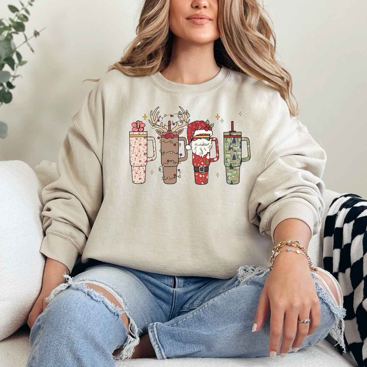 Merry Christmas Holiday Cup Lights T-shirt Sweatshirt