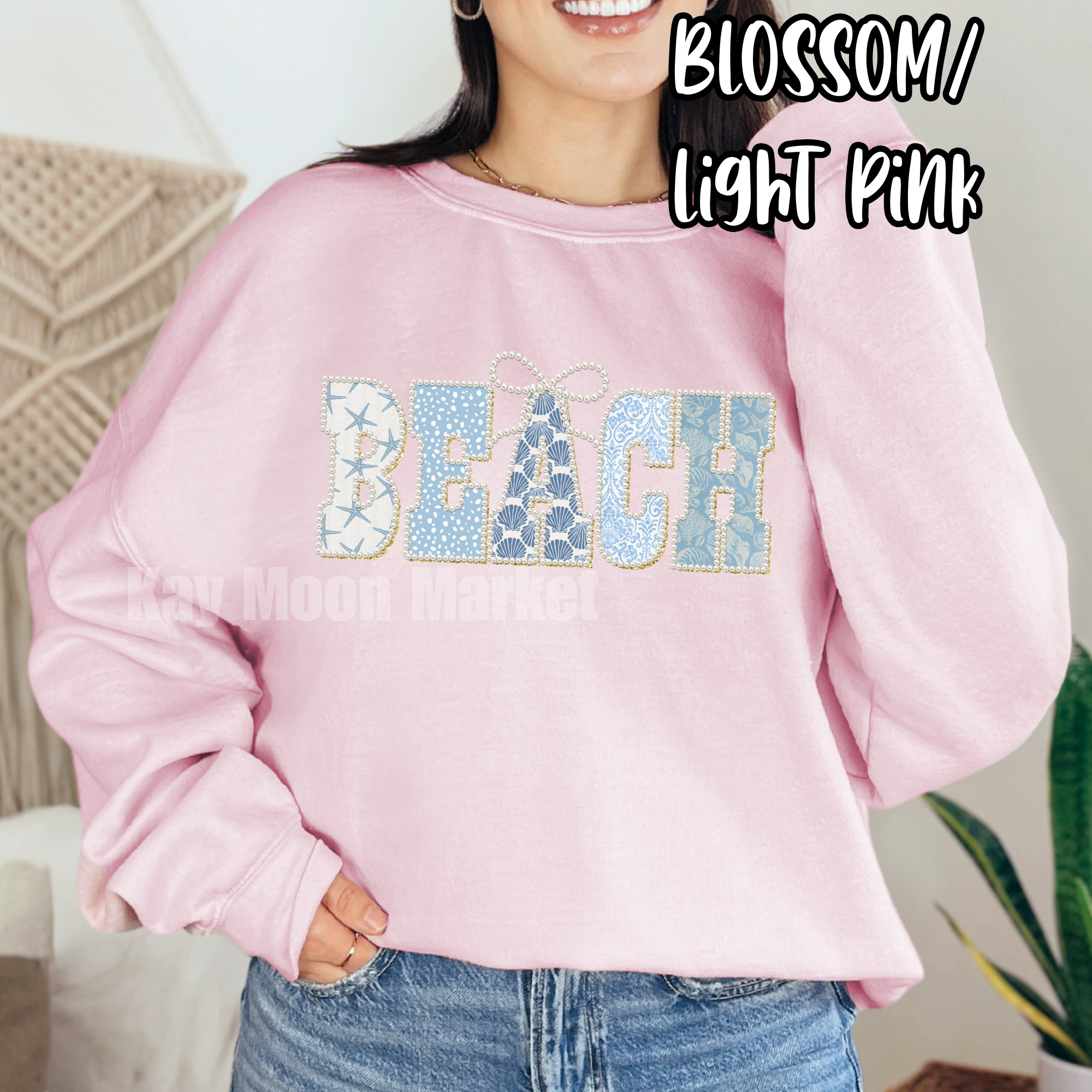 BEACH blue- Pearls Summer - T-shirt Sweatshirt