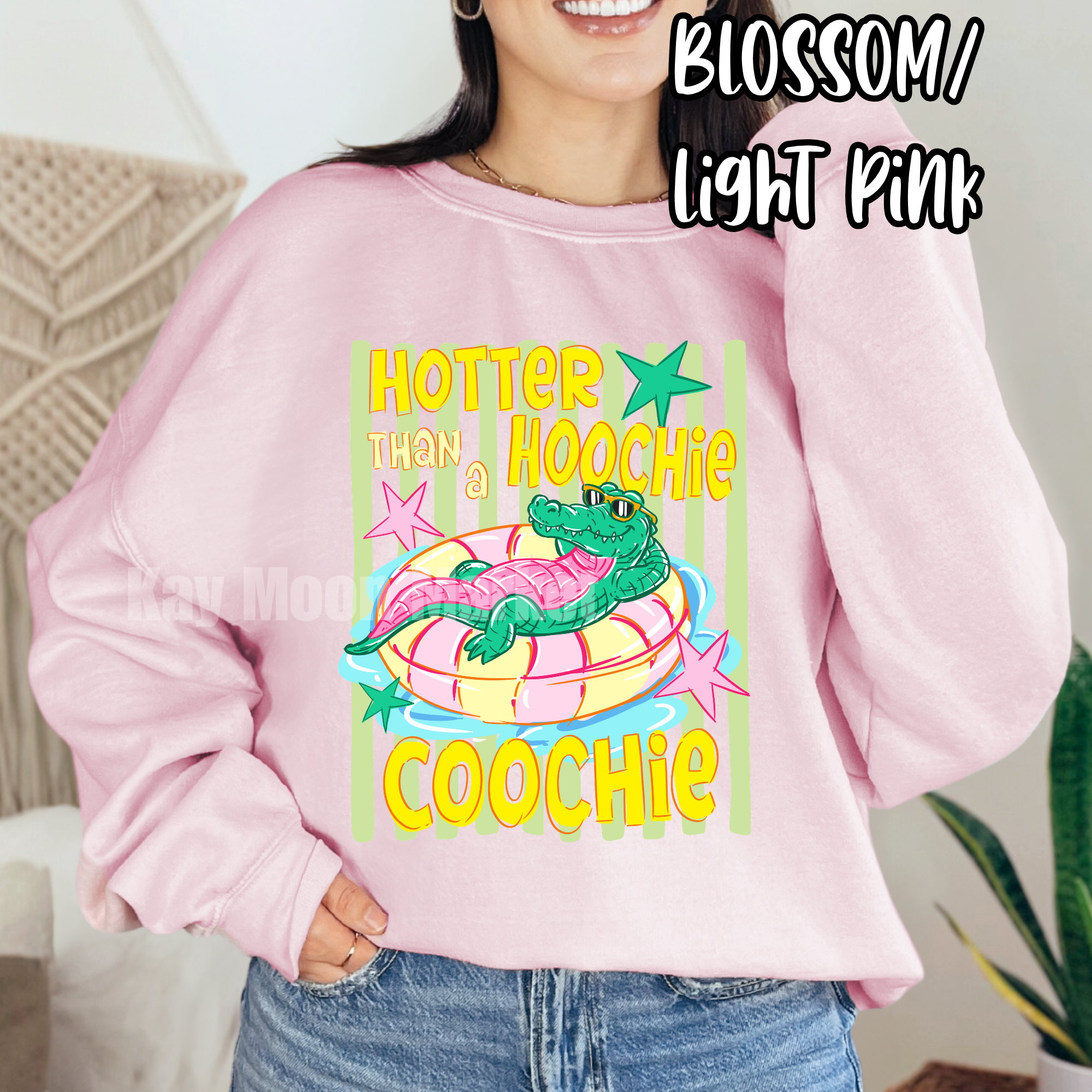 Hotter Than A Hoochie Coochie - Summer Alligator Trendy - Tee Shirt Sweatshirt