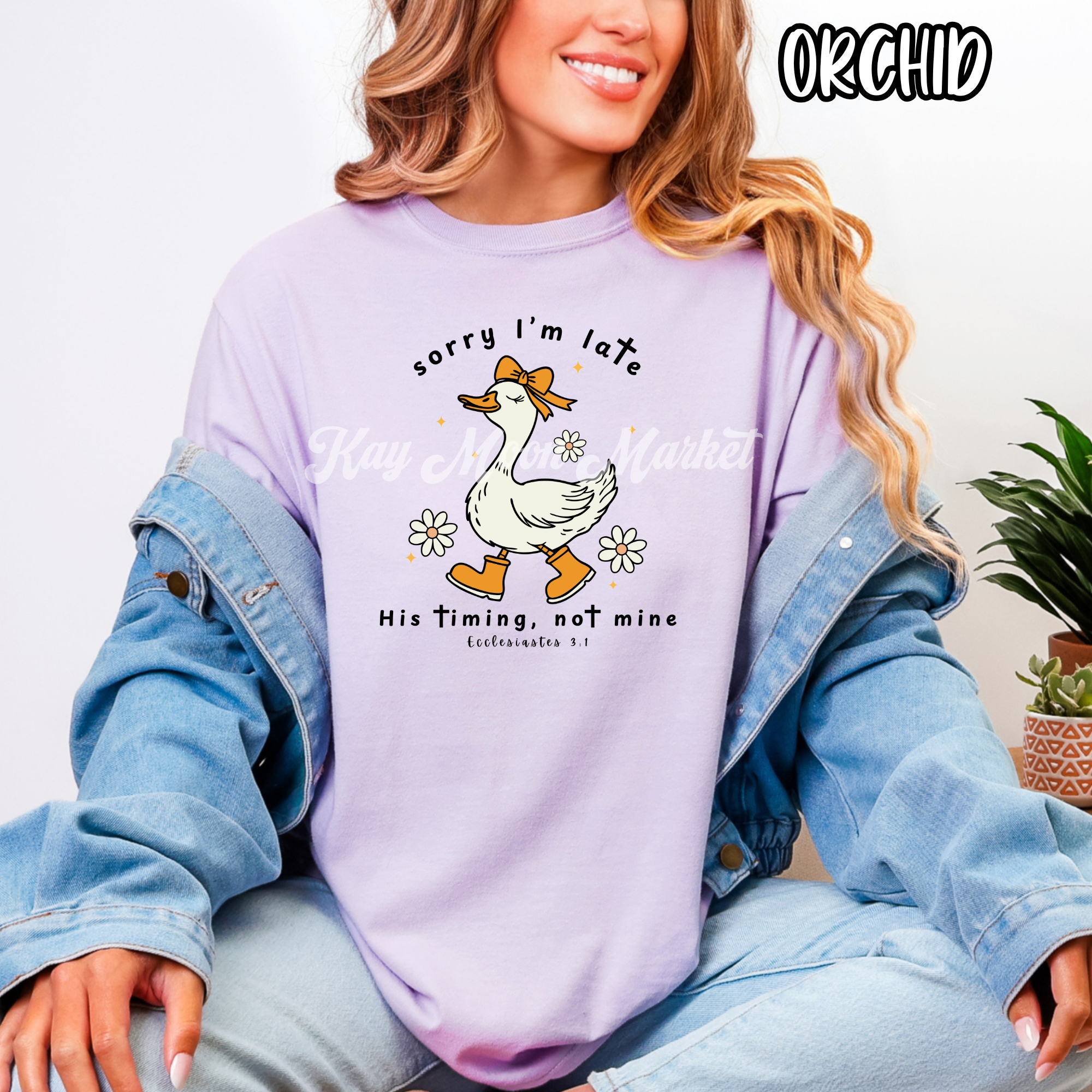 Sorry I'm Late His Timing Not Mine - Religious - T-shirt Sweatshirt