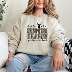 Hunting Season Camo Wife Goodbye Husband Girly Version 2. T-Shirt Sweatshirt