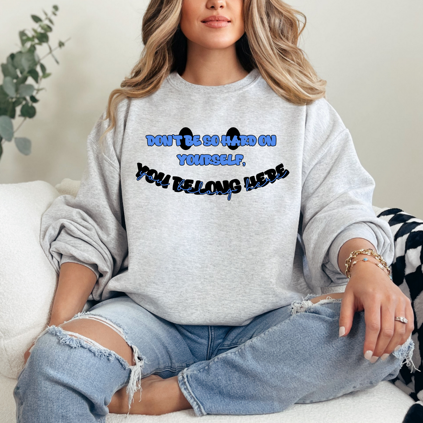 You Belong Here Mental Health PINK PURPLE BLUE T-Shirt Sweatshirt