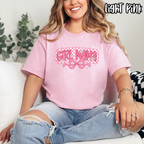 Girl Mama - Pink Bow Checkered Girl Mom - T-shirt Sweatshirt