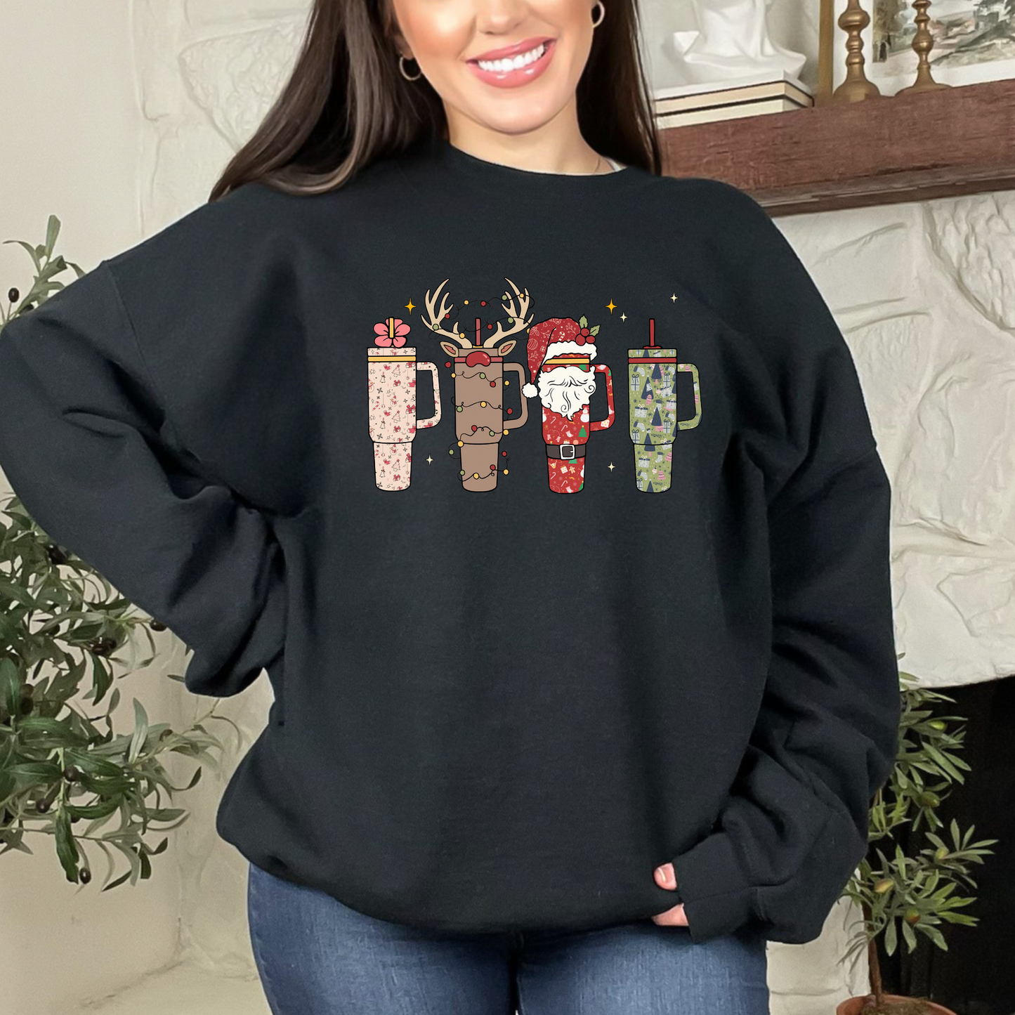 Merry Christmas Holiday Cup Lights T-shirt Sweatshirt