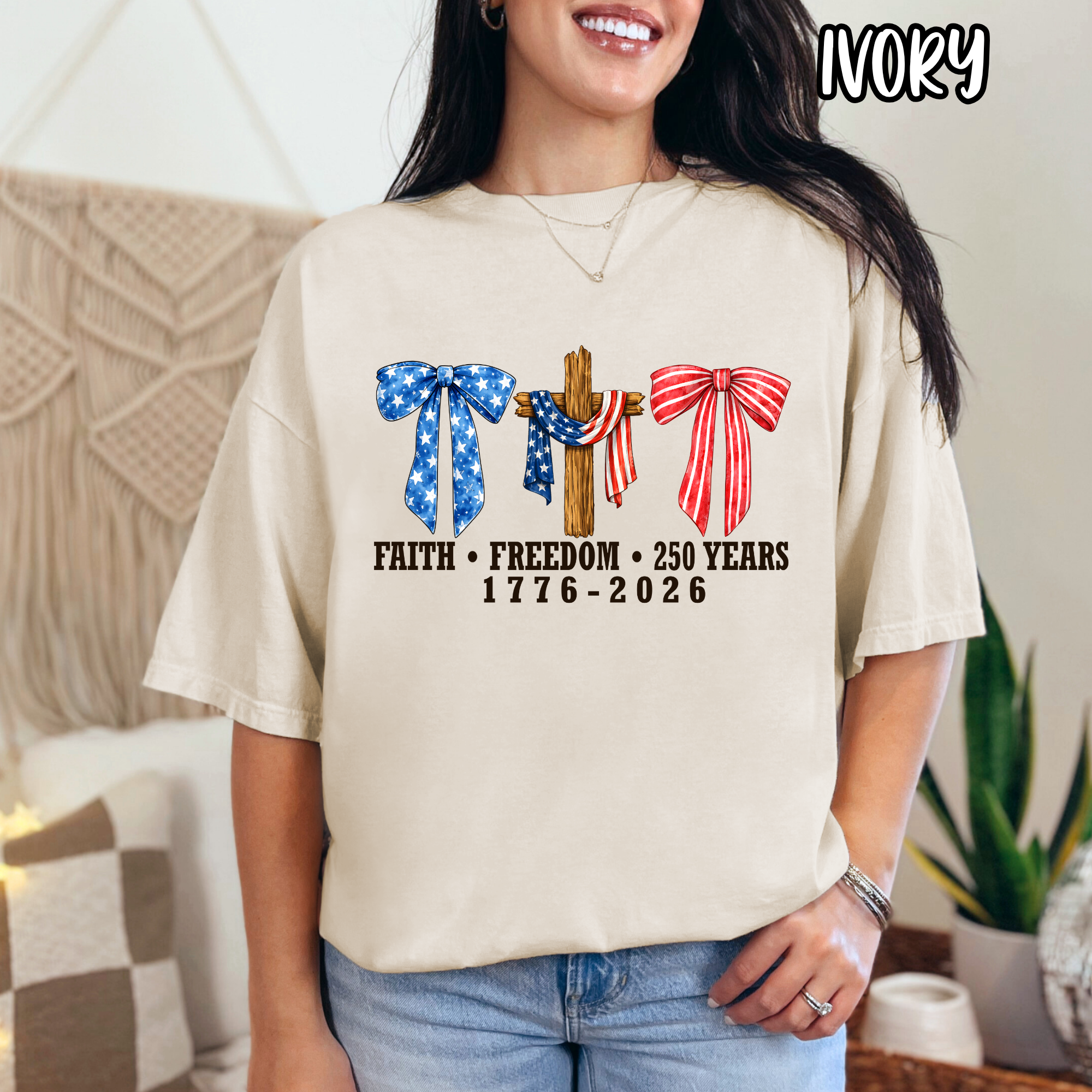 FAITH FREEDOM & 250 YEARS ~  AMERICA USA ~ Tee Sweatshirt