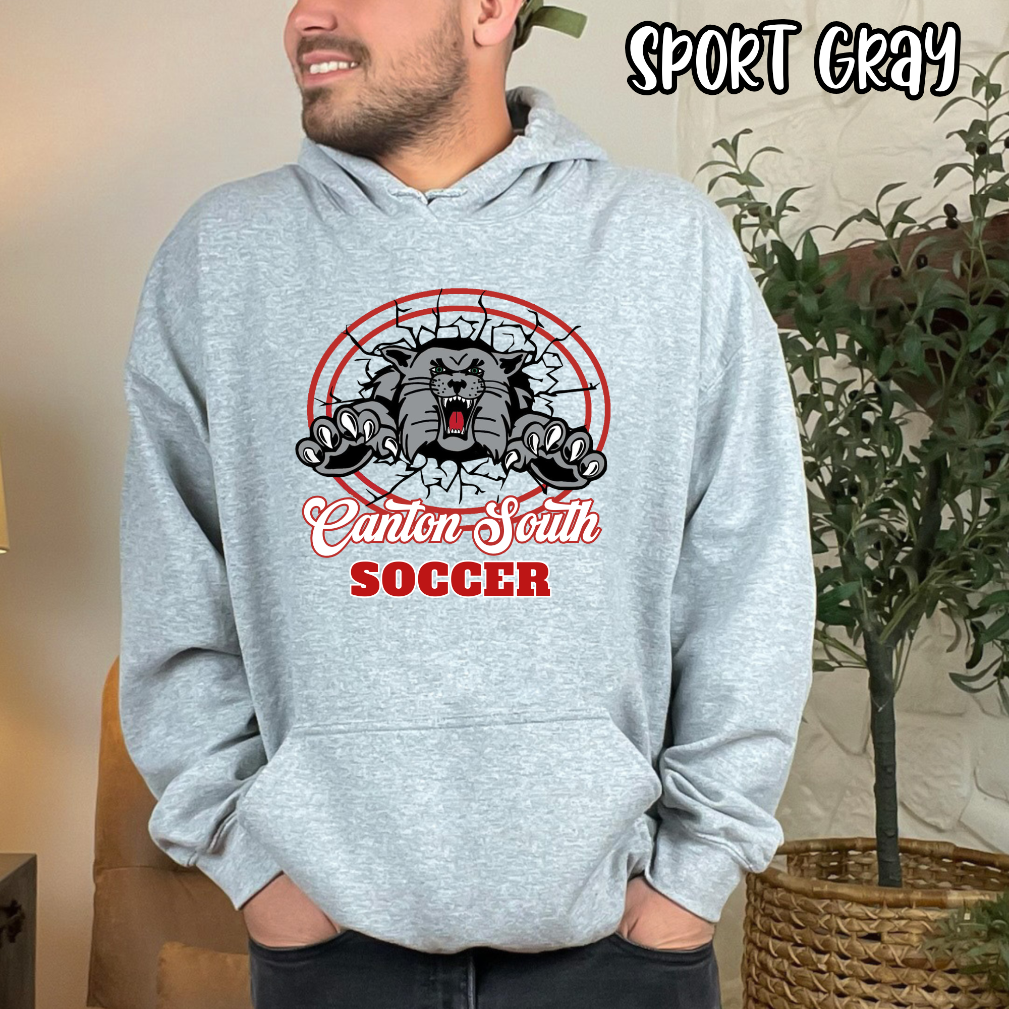 Canton South Soccer - CS Wildcats Mascot - T-shirt Sweatshirt