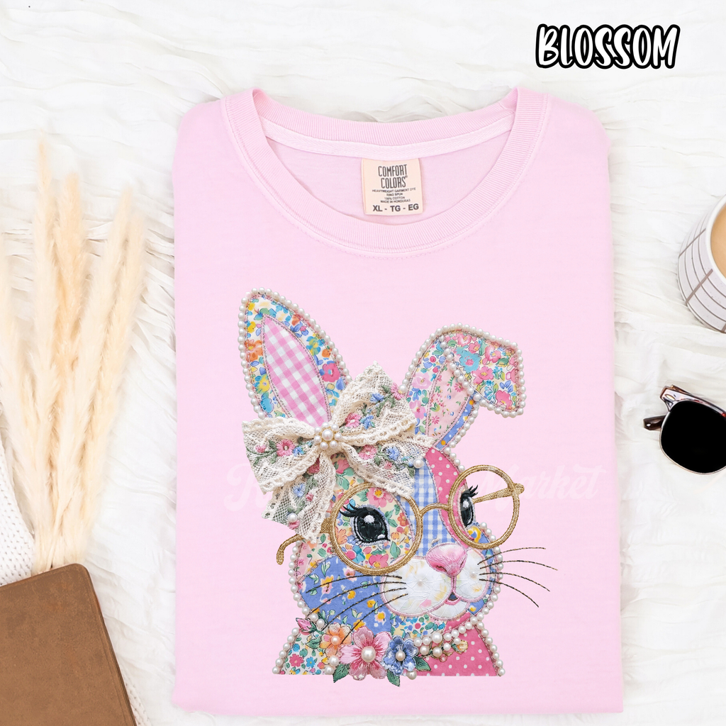 Quilted Bunny Pearl - Easter Holiday - T-shirt Sweatshirt
