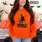 Spooky Season - Halloween Cat Fall- T-shirt Sweatshirt