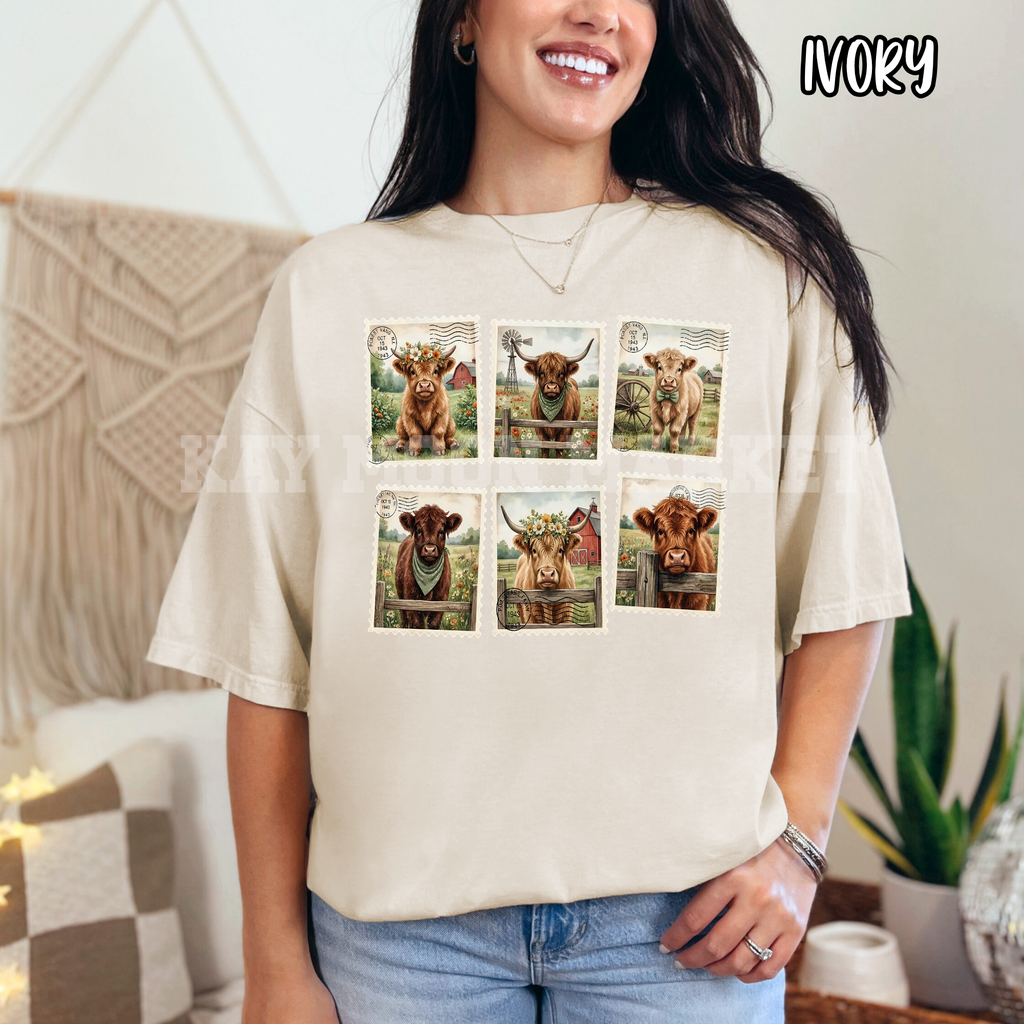 Highland Cow Photo Collage ~ Animal Farm ~ Tee Sweatshirt