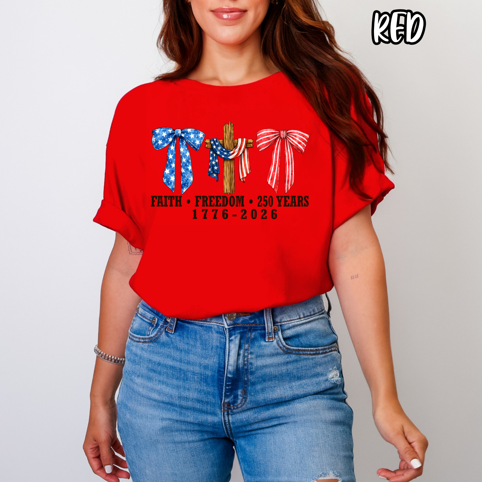 FAITH FREEDOM & 250 YEARS ~  AMERICA USA ~ Tee Sweatshirt