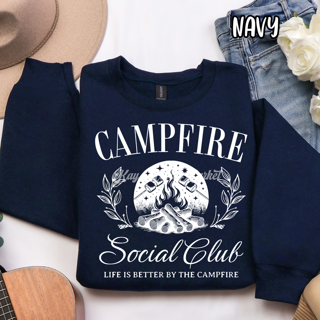 Campfire Social Club - Life is better by the campfire camping - T-shirt Sweatshirt