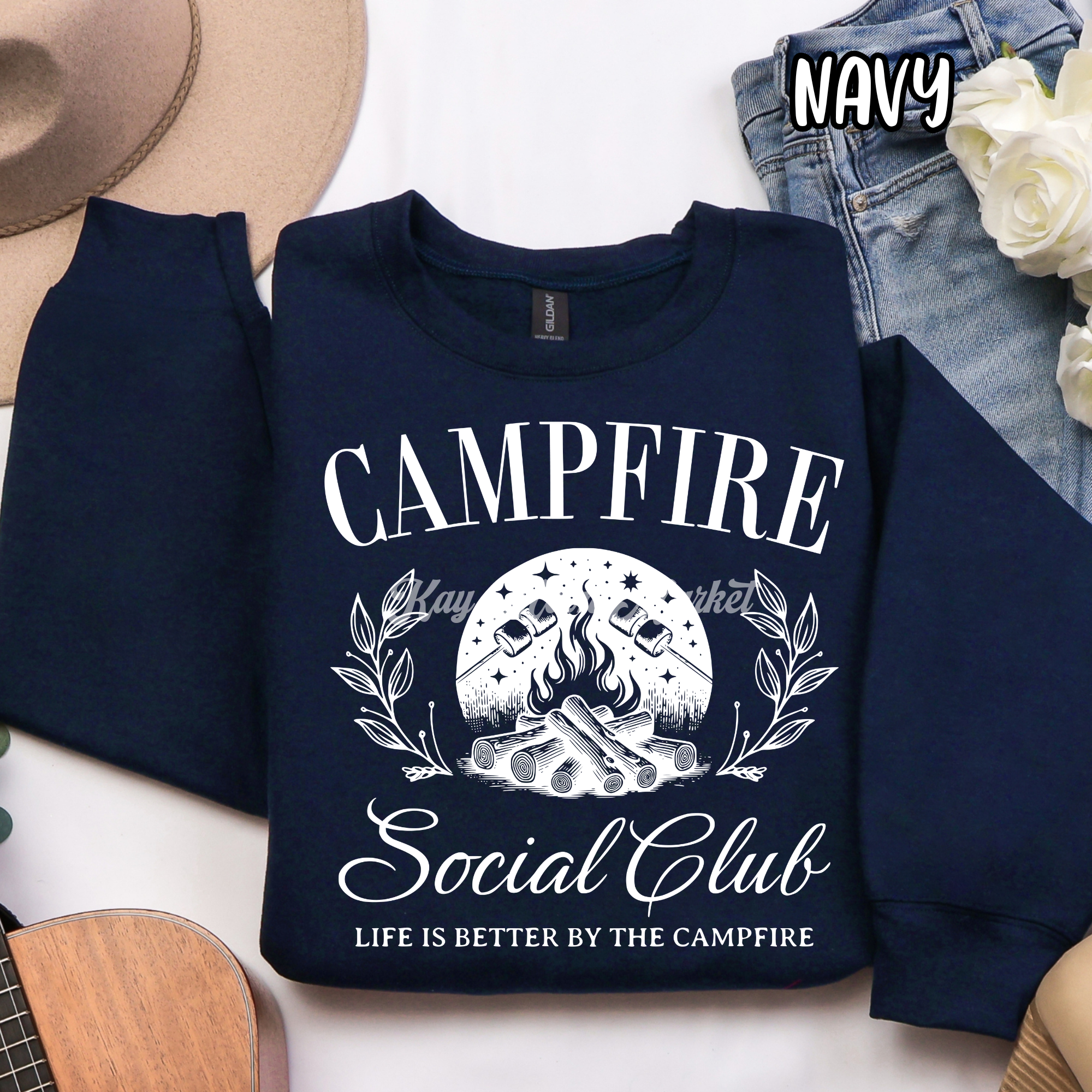 Campfire Social Club - Life is better by the campfire camping - T-shirt Sweatshirt