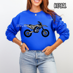Dirtbike - Motorcross Mom Sports Glitter Rhinestone - T-shirt Sweatshirt