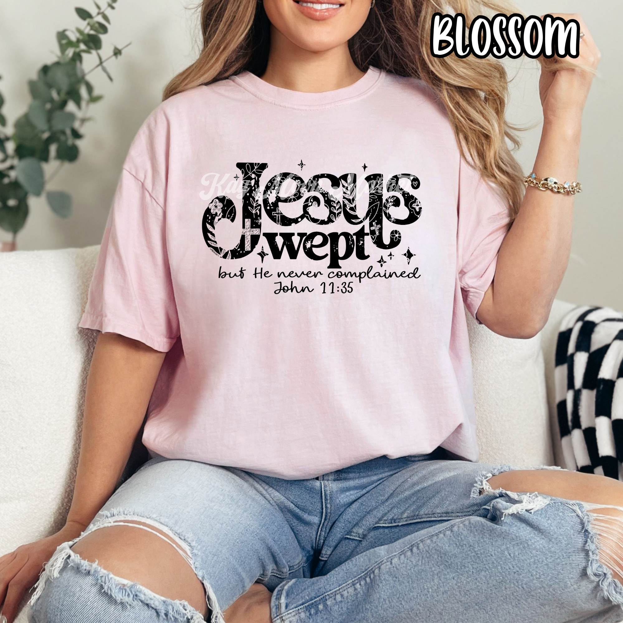 Jesus Wept but He Never Complained - Religious - T-shirt Sweatshirt
