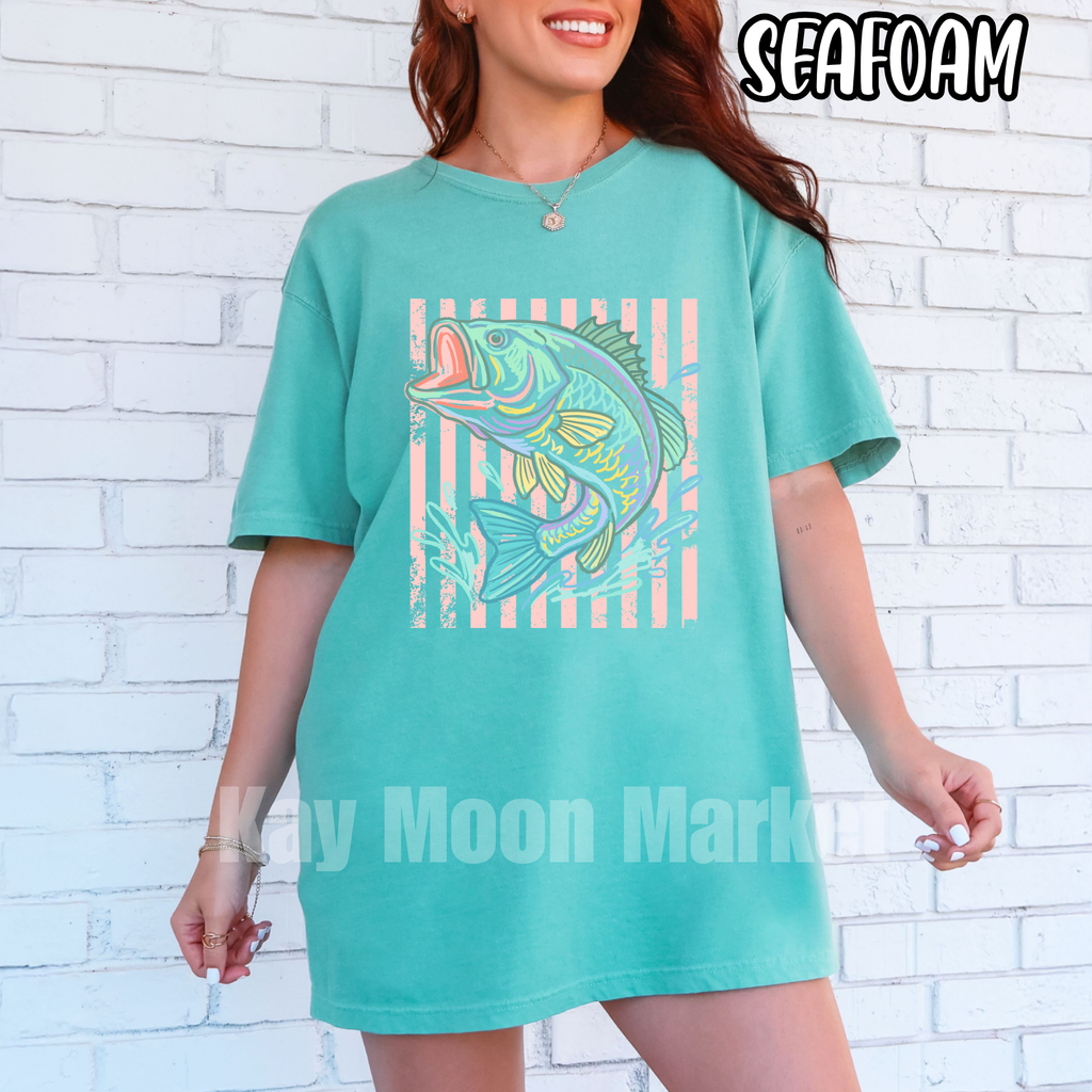 Fish Stripes - Summer Boat Lake Fishing - T-shirt Sweatshirt