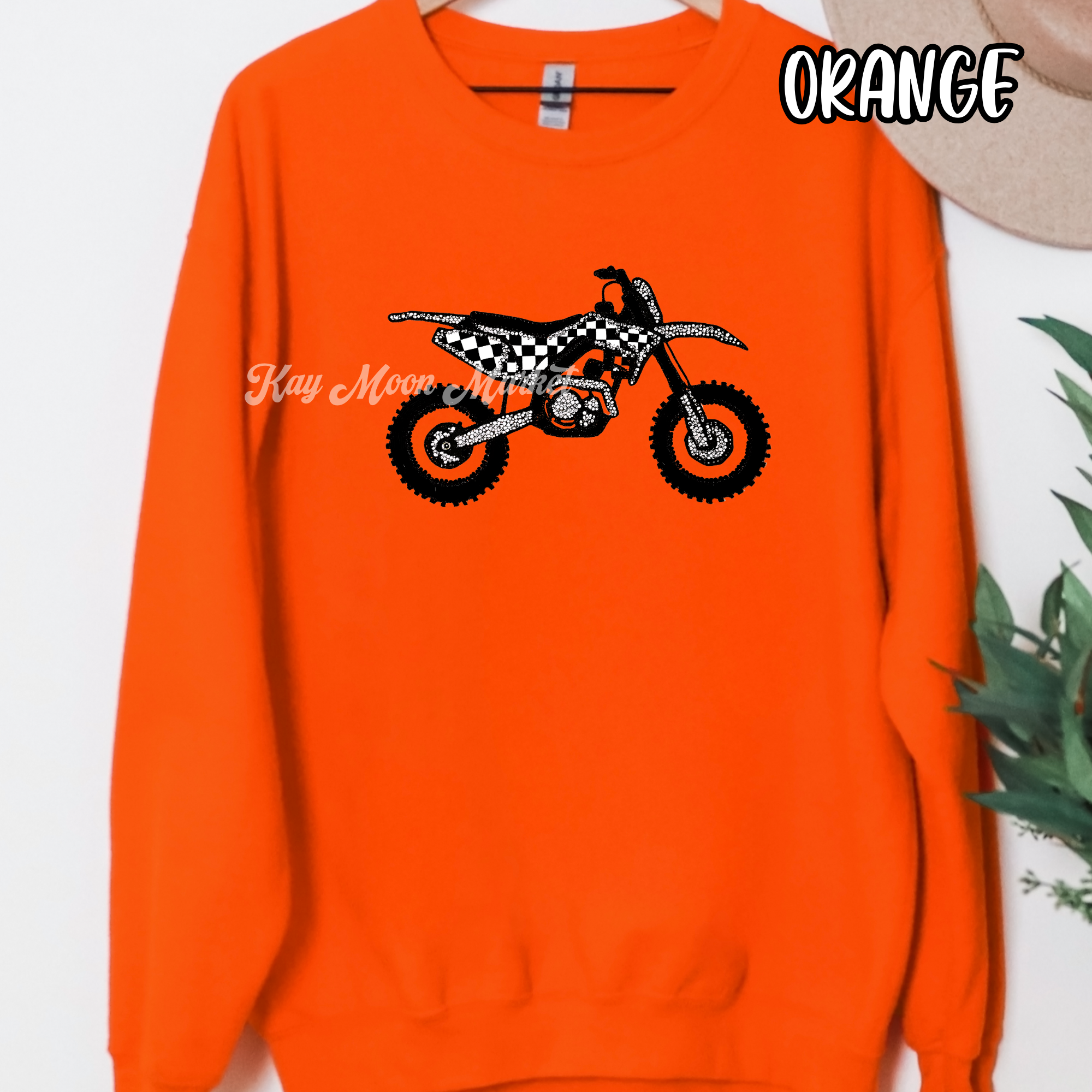 Dirtbike - Motorcross Mom Sports Glitter Rhinestone - T-shirt Sweatshirt
