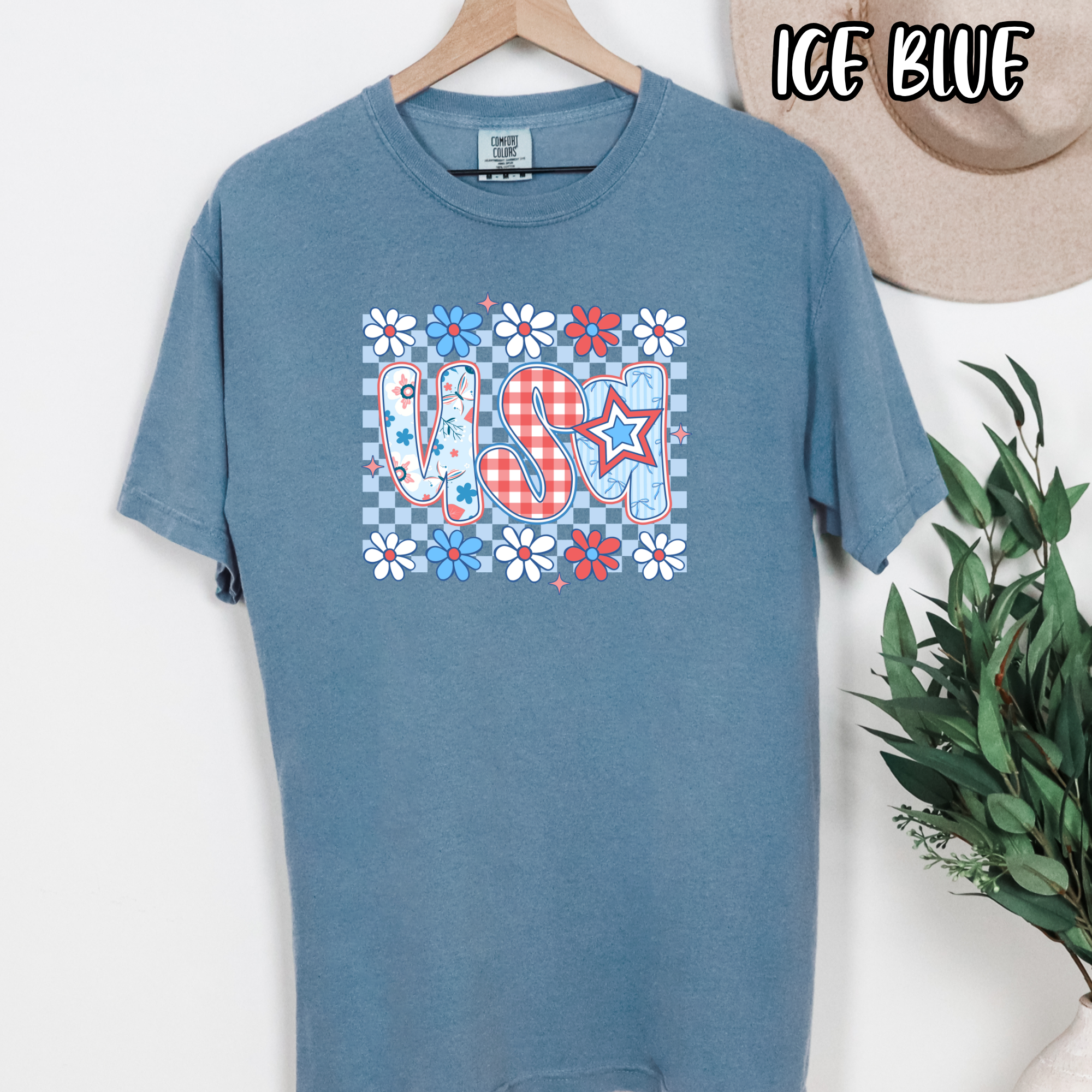 USA checkered ~ AMERICA  ~ Tee Sweatshirt