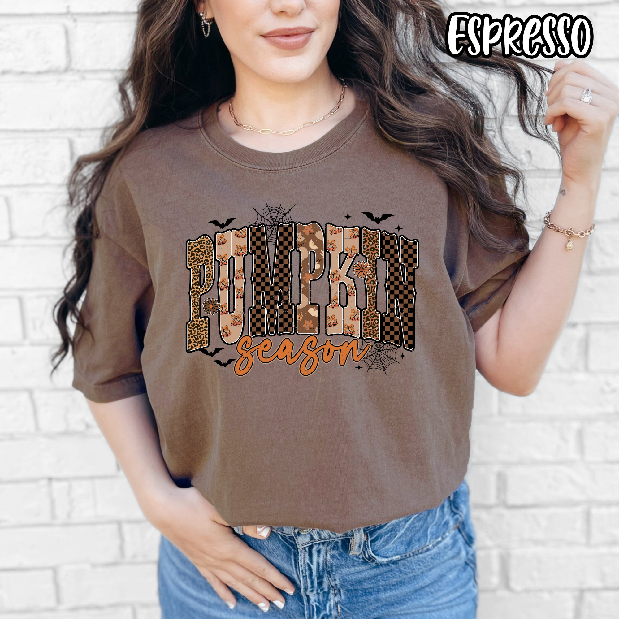 Pumpkin Season - Fall Pumpkin Bows Cute Bats - T-shirt Sweatshirt