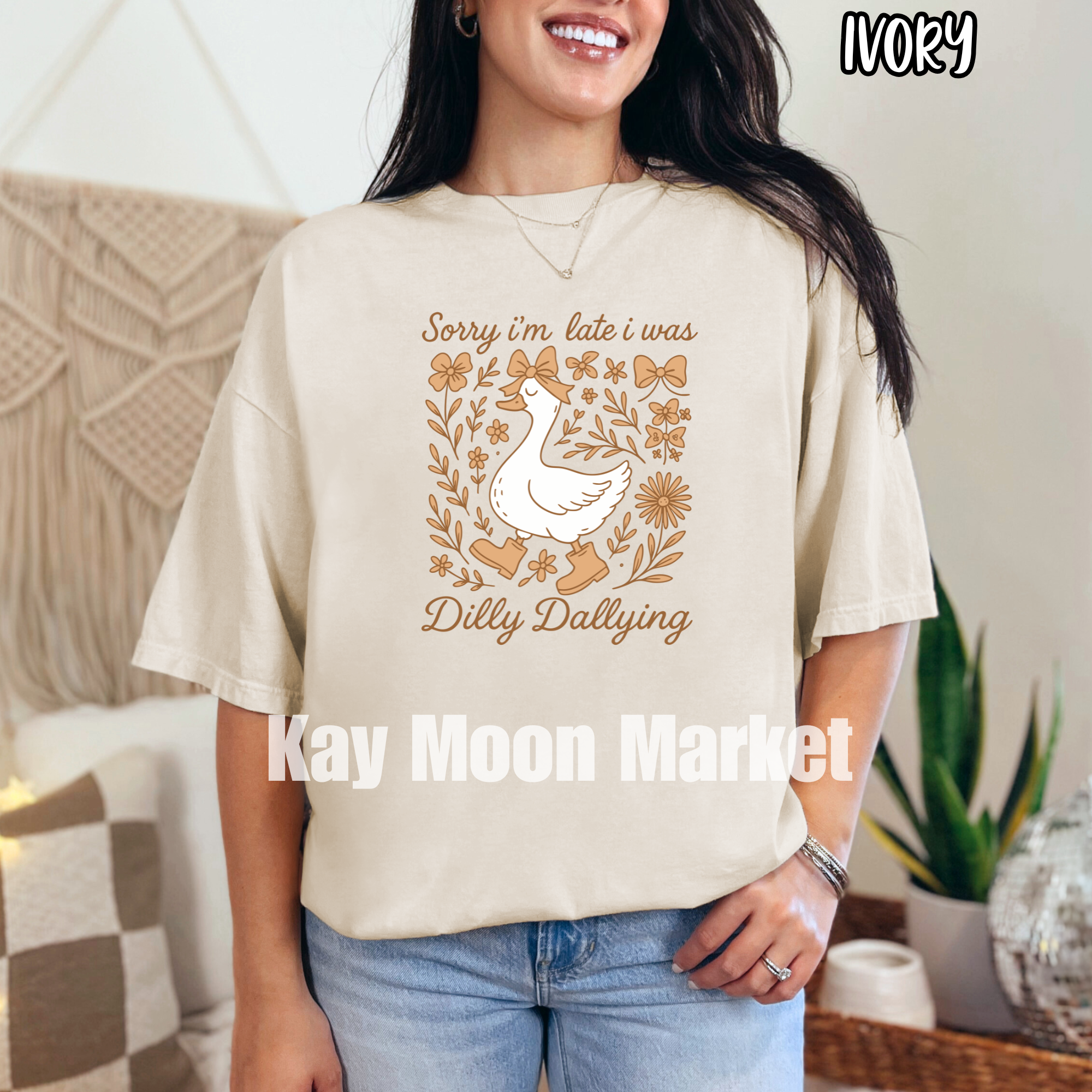 Dilly Dallying -Sorry I'm Late Goose - T-shirt Sweatshirt