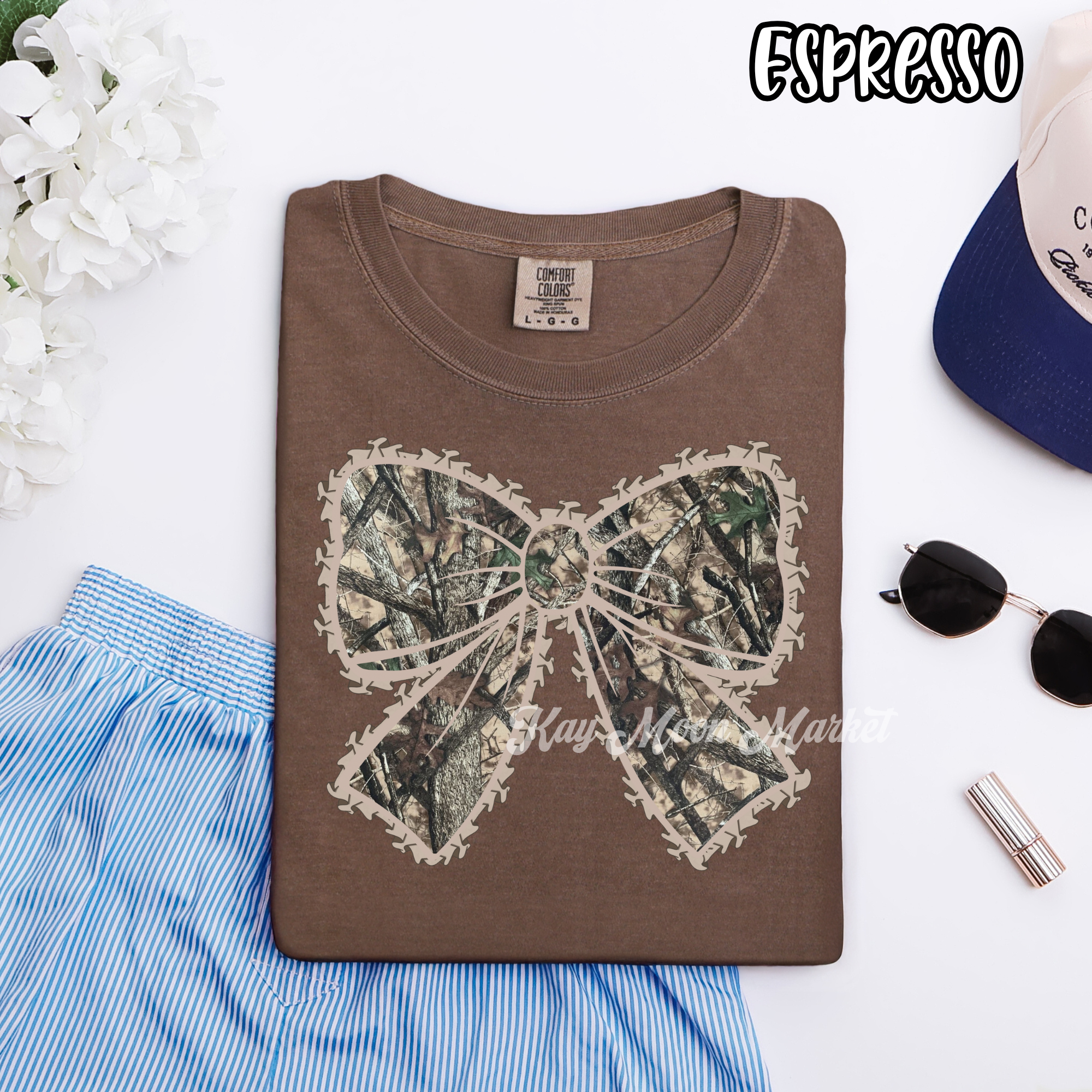 Camo Ruffle Bow - Trending Camouflage Cute - T-shirt Sweatshirt