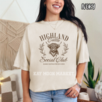 Highland Cattle Social Club ~ Cow Animal Farm ~ Tee Sweatshirt