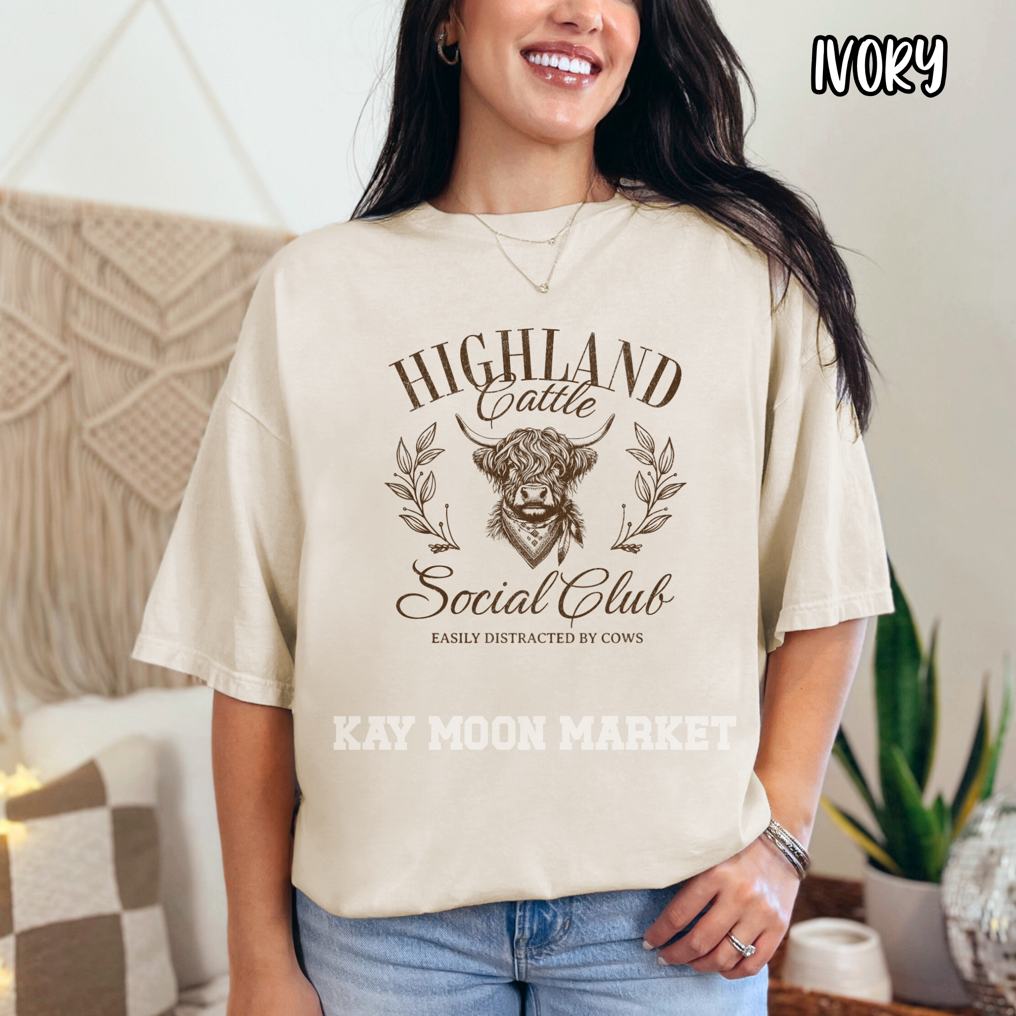 Highland Cattle Social Club ~ Cow Animal Farm ~ Tee Sweatshirt