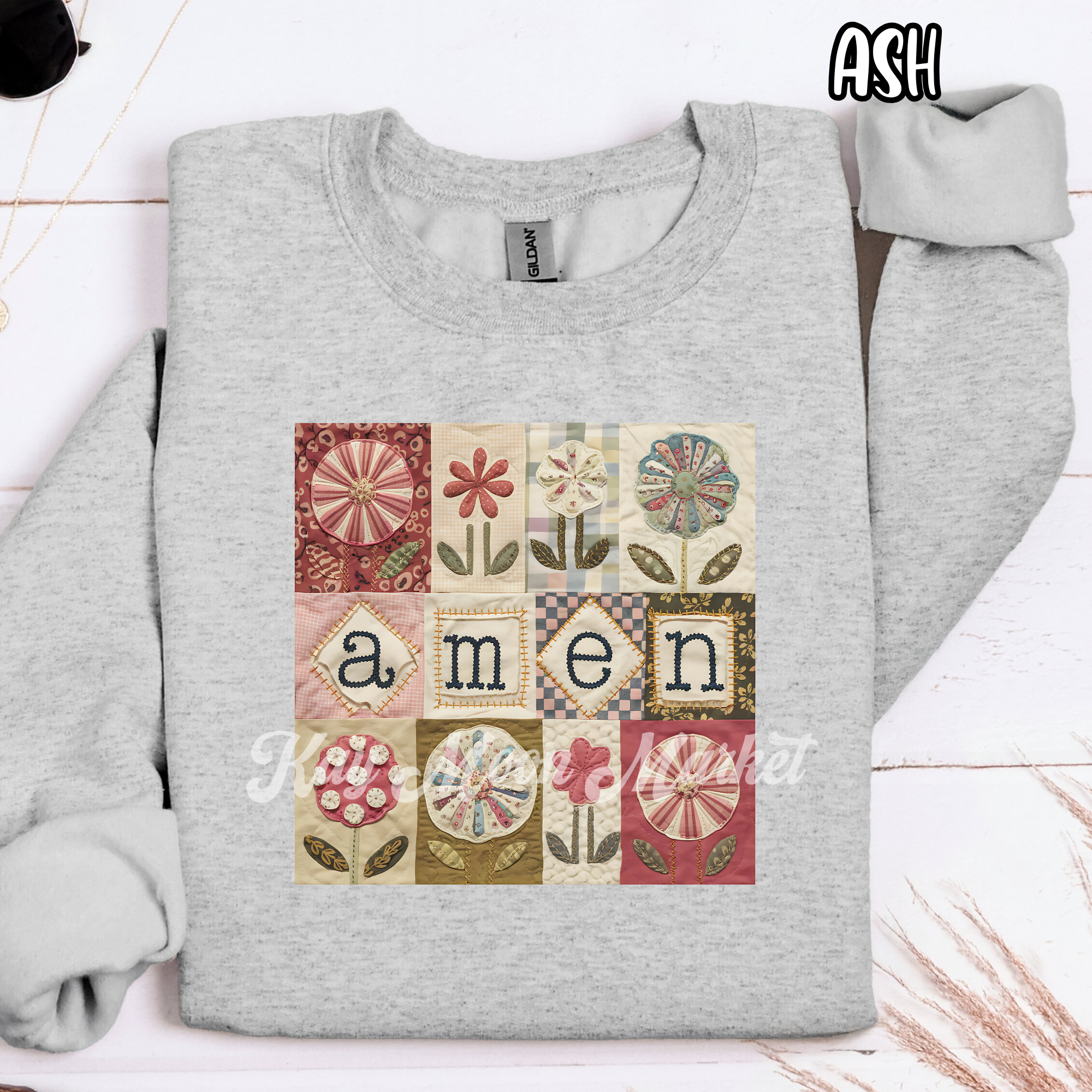 AMEN -Quilt Religious - T-shirt Sweatshirt