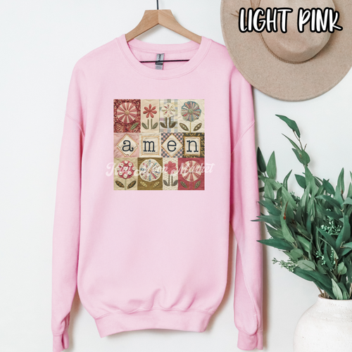 AMEN -Quilt Religious - T-shirt Sweatshirt