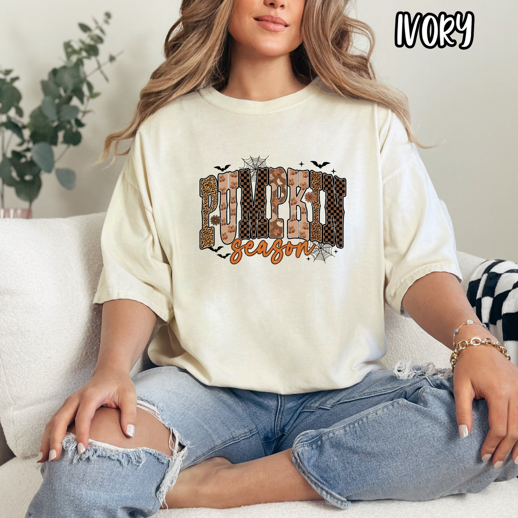 Pumpkin Season - Fall Pumpkin Bows Cute Bats - T-shirt Sweatshirt