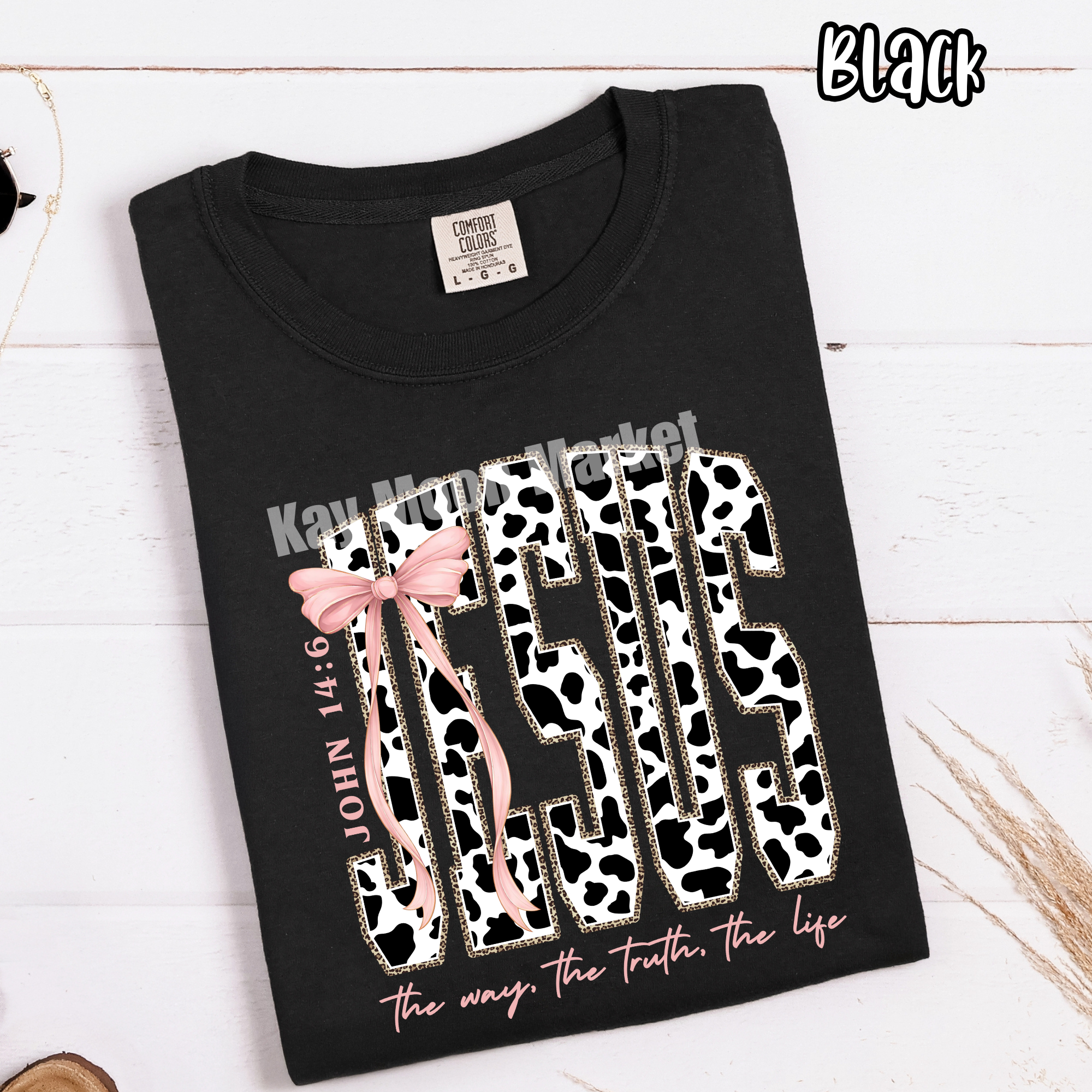 JESUS - Cow Print Bible Verse - T-shirt Sweatshirt