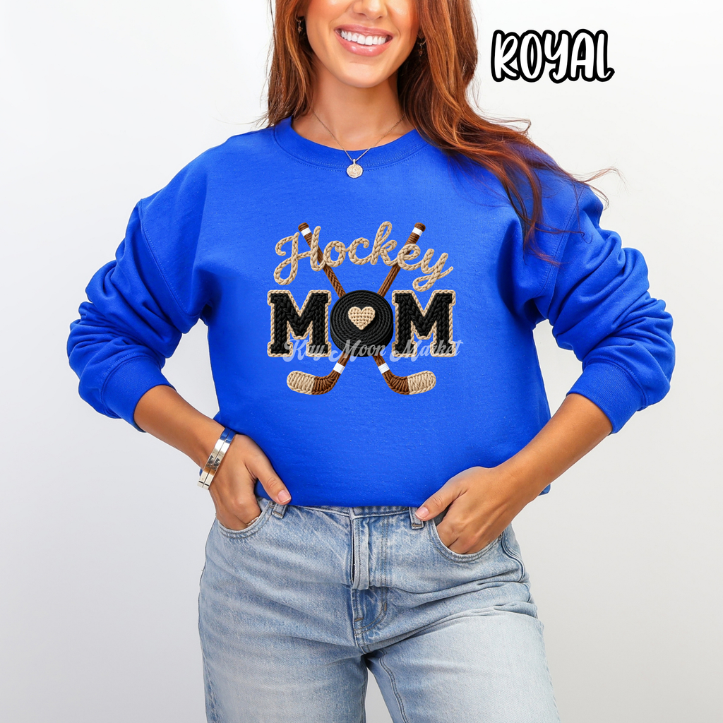 Hockey Mom - Faux Yarn Sports - T-shirt Sweatshirt