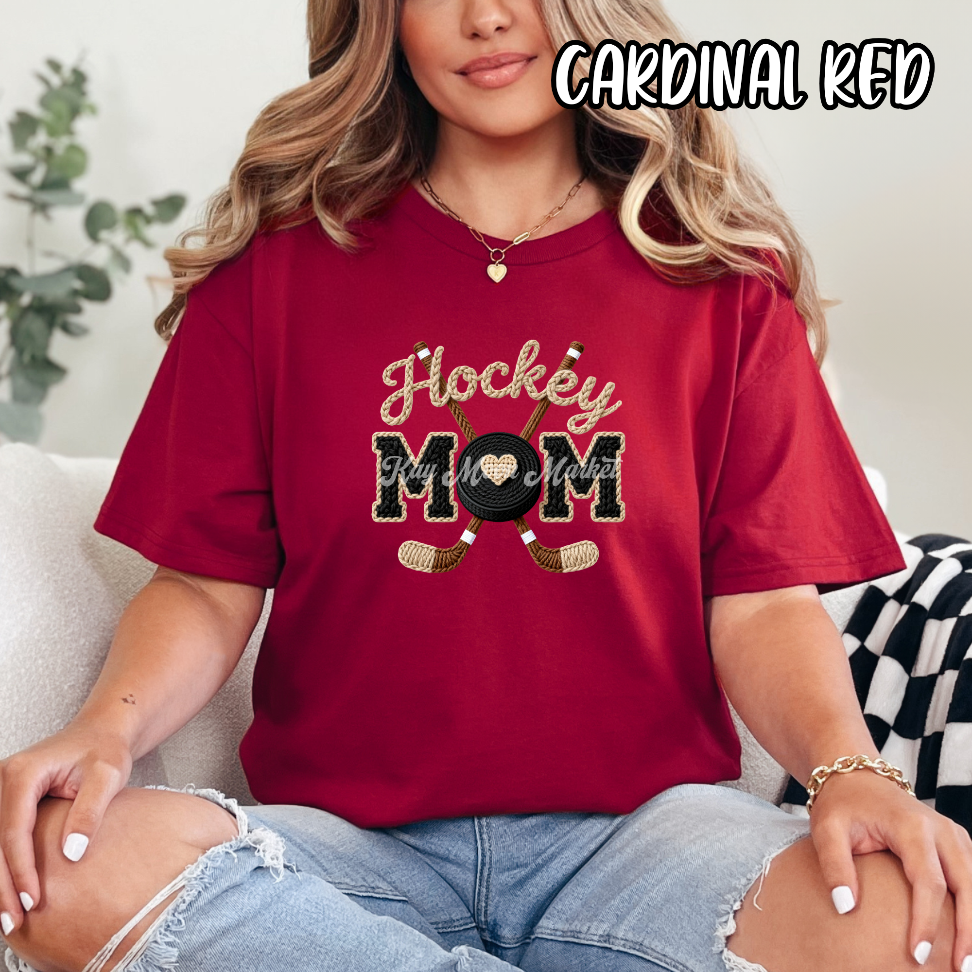 Hockey Mom - Faux Yarn Sports - T-shirt Sweatshirt
