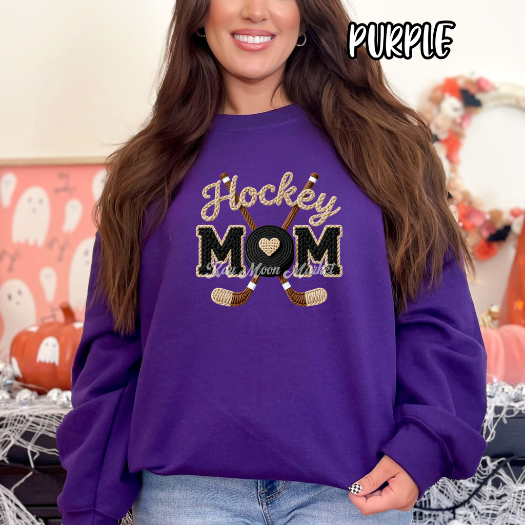 Hockey Mom - Faux Yarn Sports - T-shirt Sweatshirt