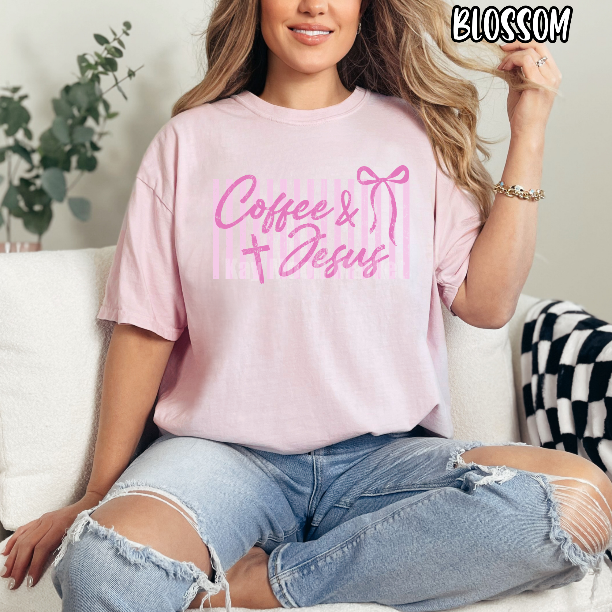 Coffee and Jesus Pink ~ Religious ~ TSHIRT Sweatshirt