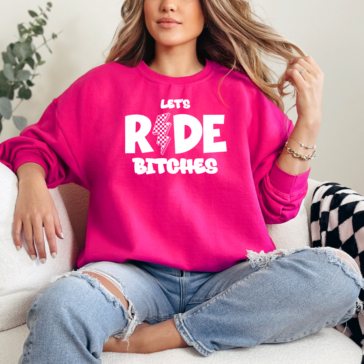 Let's Ride Bxtches Moto Riding Dirtbike SXS T-Shirt Sweatshirt