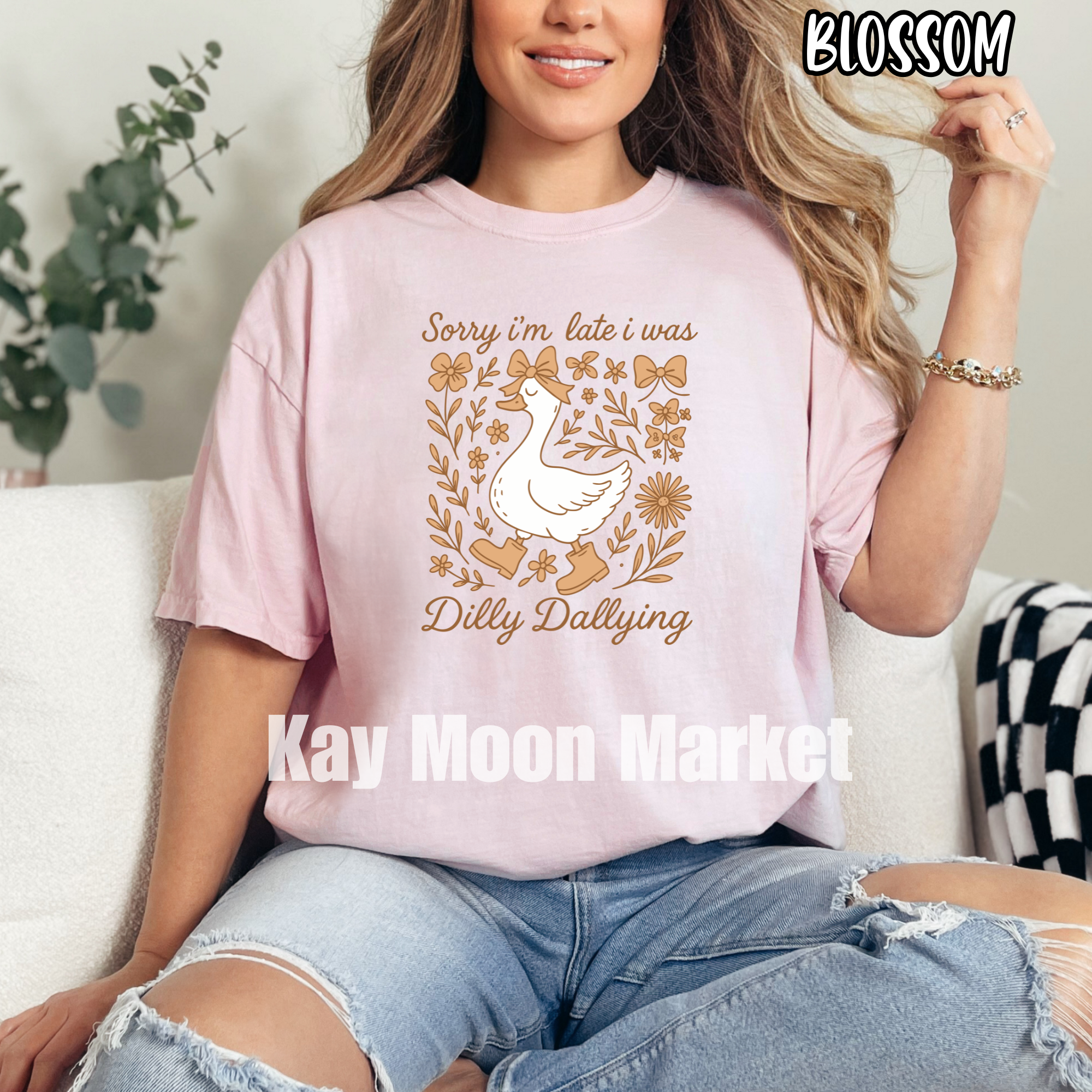 Dilly Dallying -Sorry I'm Late Goose - T-shirt Sweatshirt