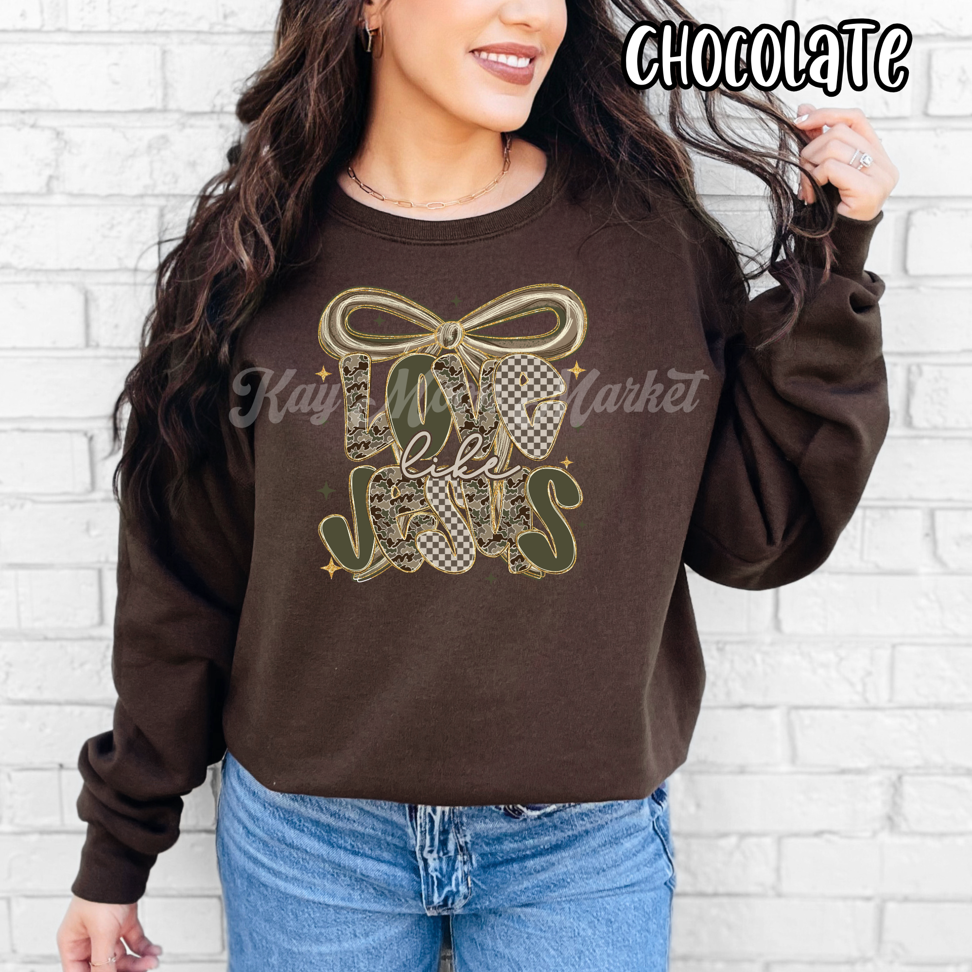 Love Like Jesus - Camo Cute Religious - T-shirt Sweatshirt