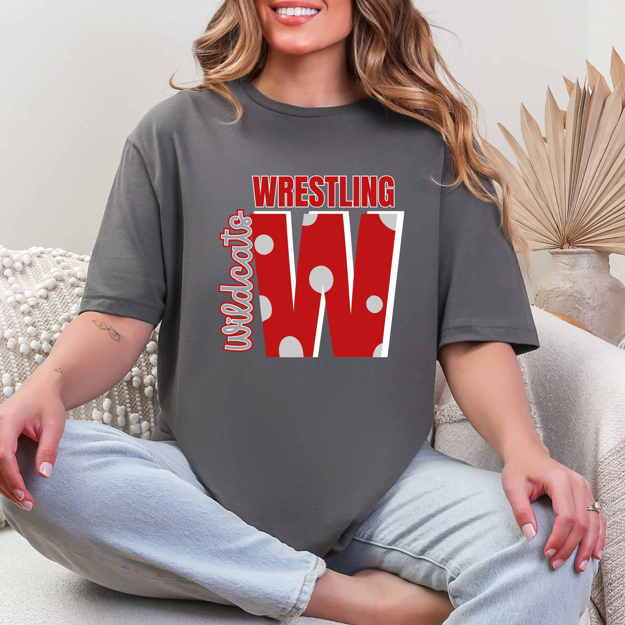 W Wildcats Wrestling - Canton South Mascot - T-shirt Sweatshirt