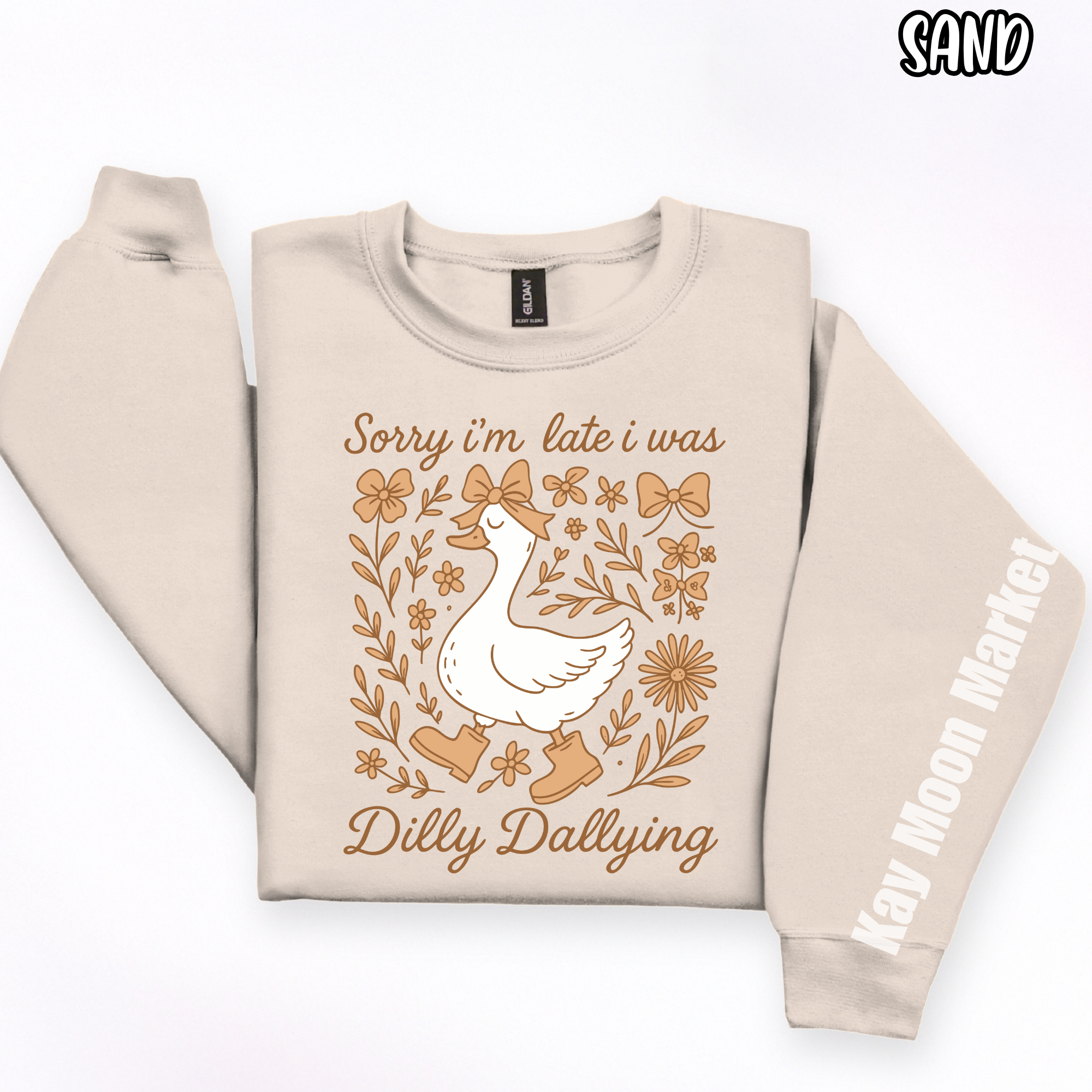 Dilly Dallying -Sorry I'm Late Goose - T-shirt Sweatshirt