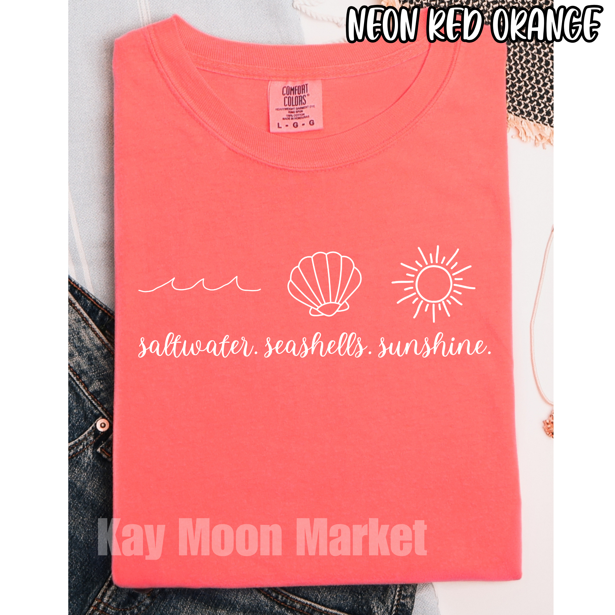 Saltwater Seashells Sunshine - Simple Summer - T-shirt Sweatshirt