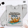 Downward Spiral Yoga Pose ~ Highland Cow Animal Farm ~ Tee Sweatshirt