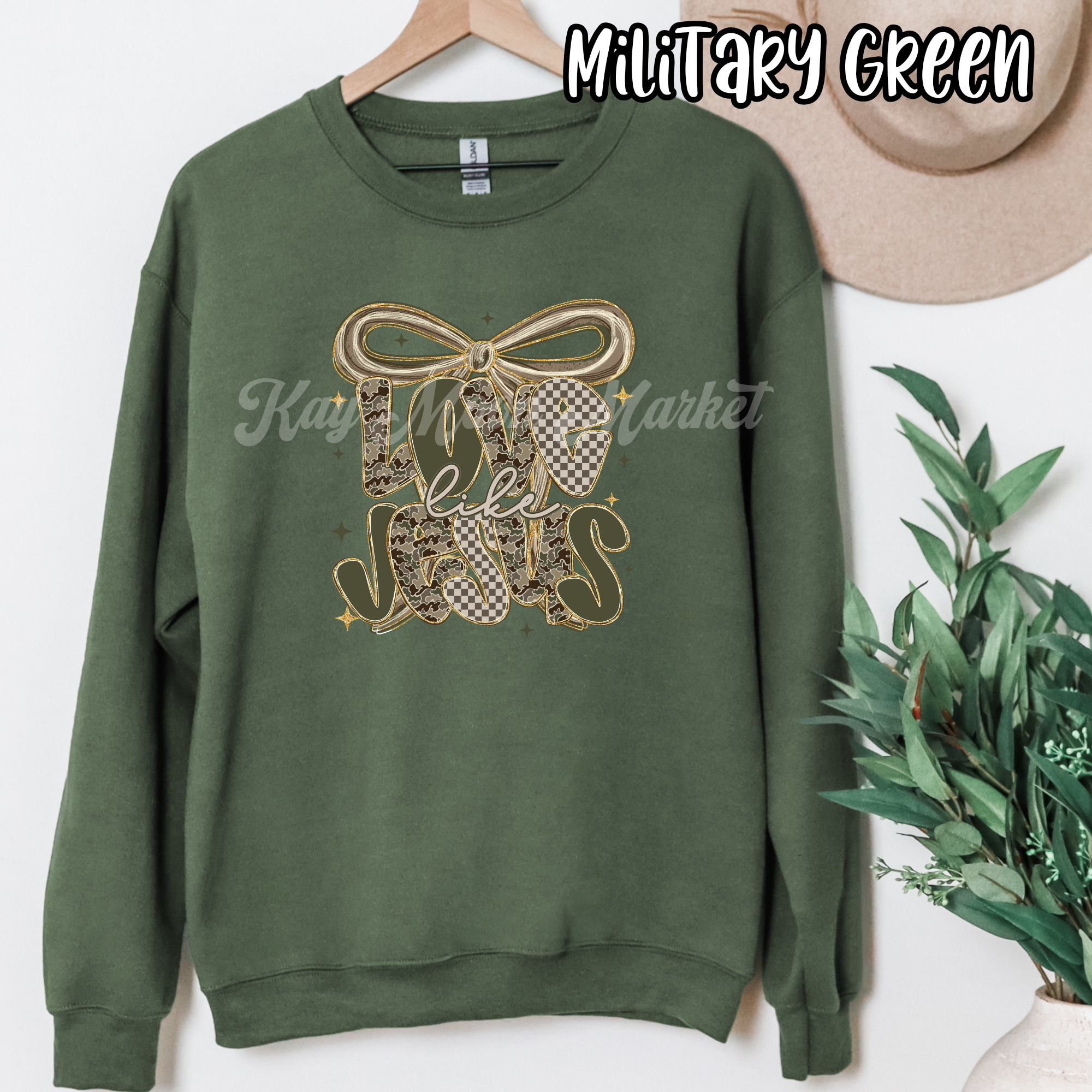 Love Like Jesus - Camo Cute Religious - T-shirt Sweatshirt