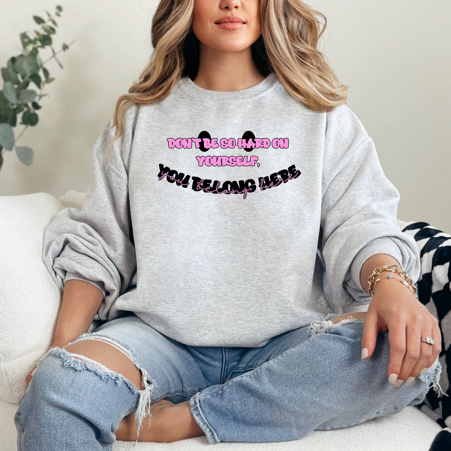 You Belong Here Mental Health PINK PURPLE BLUE T-Shirt Sweatshirt
