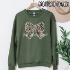 Camo Ruffle Bow - Trending Camouflage Cute - T-shirt Sweatshirt