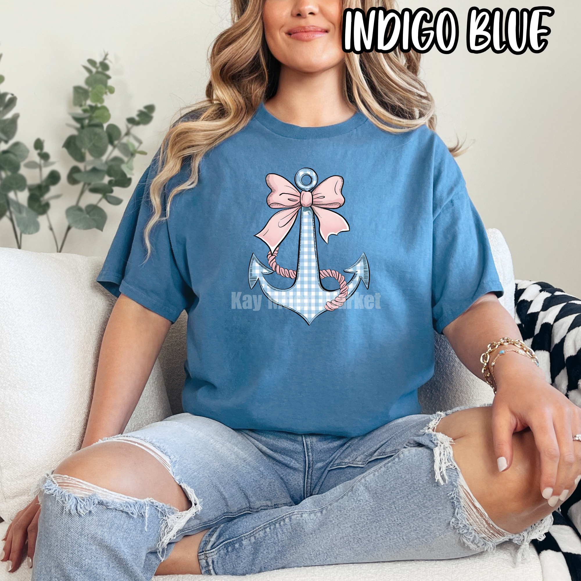 Anchor - Plaid Bow Summer - T-shirt Sweatshirt