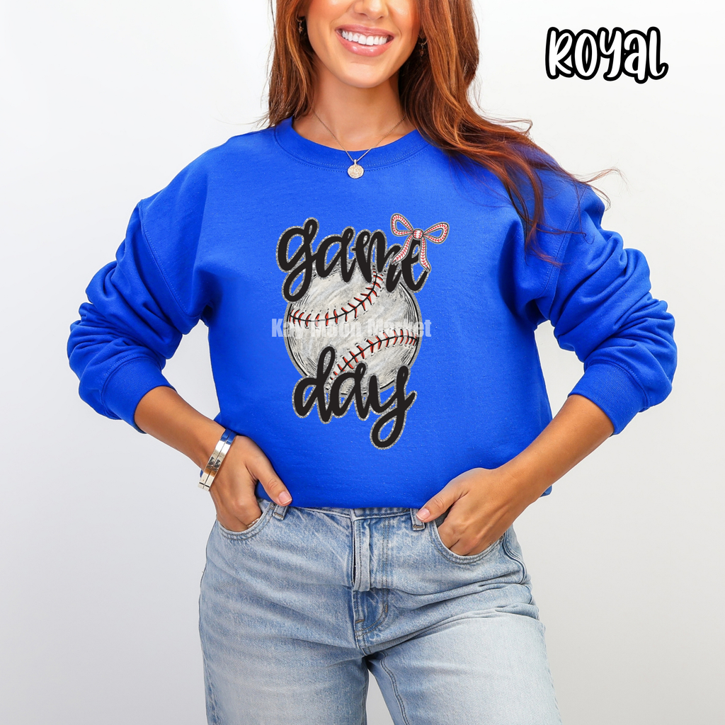 Game Day - Baseball Bow Sports - T-shirt Sweatshirt