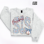 Baseball Sis ~ Sports Sister Sibling~ Tee Sweatshirt