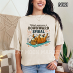 Downward Spiral Yoga Pose ~ Highland Cow Animal Farm ~ Tee Sweatshirt
