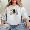 MAMA Checkered Print T-Shirt Sweatshirt