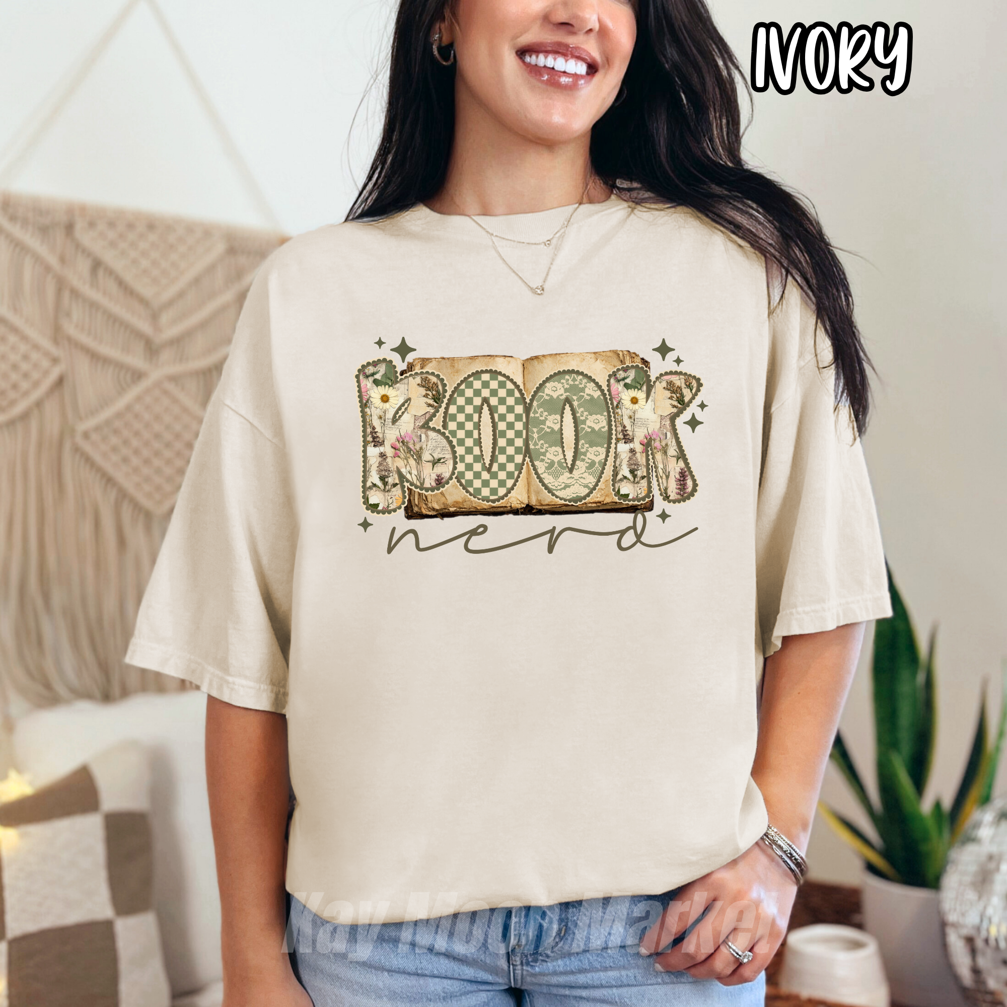 Book Nerd ~ Reading Vintage Lace ~ T-Shirt Sweatshirt